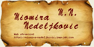 Miomira Nedeljković vizit kartica